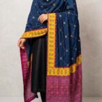 Ajrakh Applique & Mirrors Modal Silk Dupatta with Multi Color